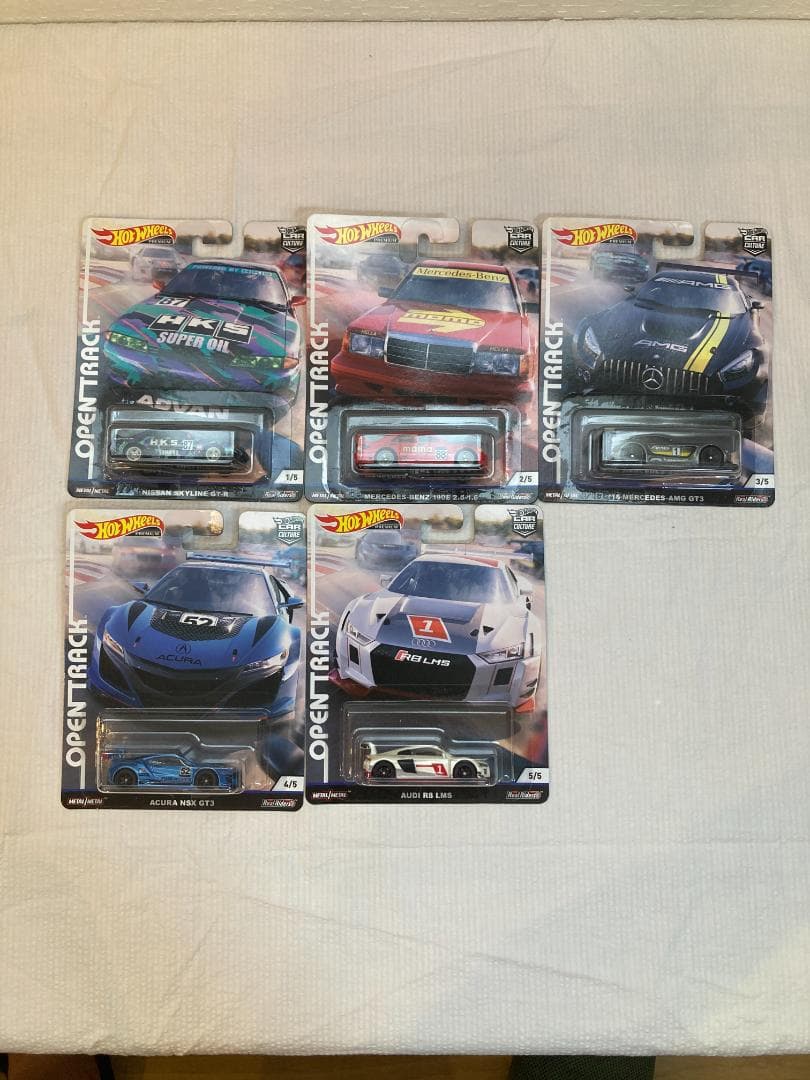 【５台セット】Hot Wheels OPEN TRACKミニカーセット