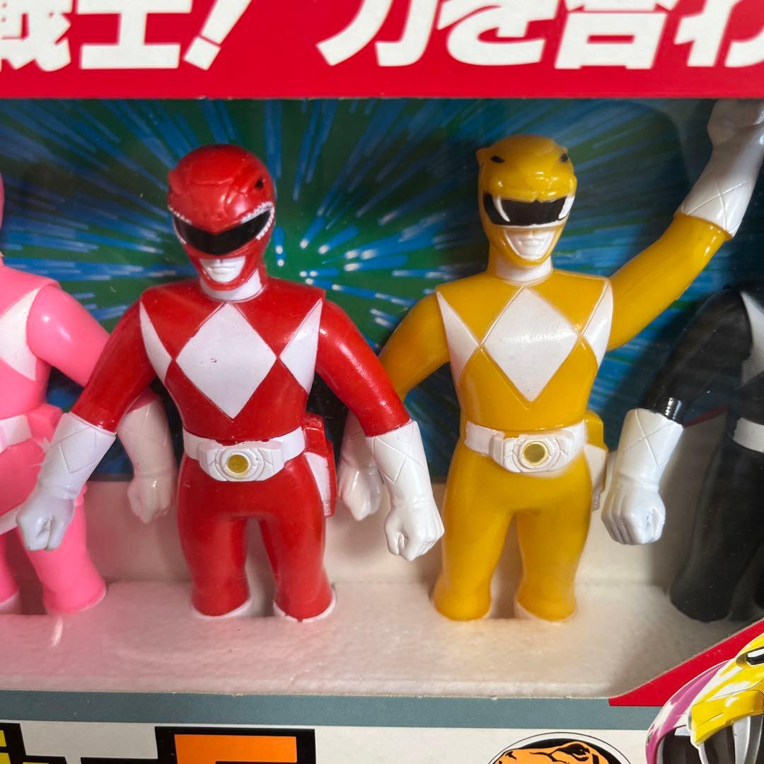 ⚠️デッドストック品　恐竜戦隊ジュウレンジャー　ファイブセット　ソフビ　バンダイ