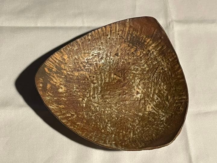 益子焼　作家物　三角 器