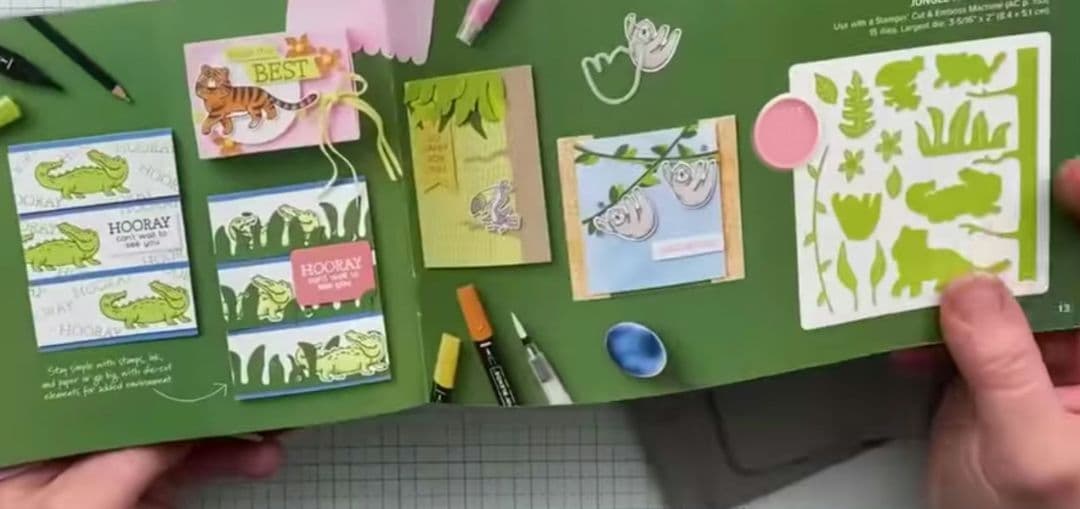 １点限り♡未使用　ジャングルスタンプ＆ダイ　スタンピンアップ