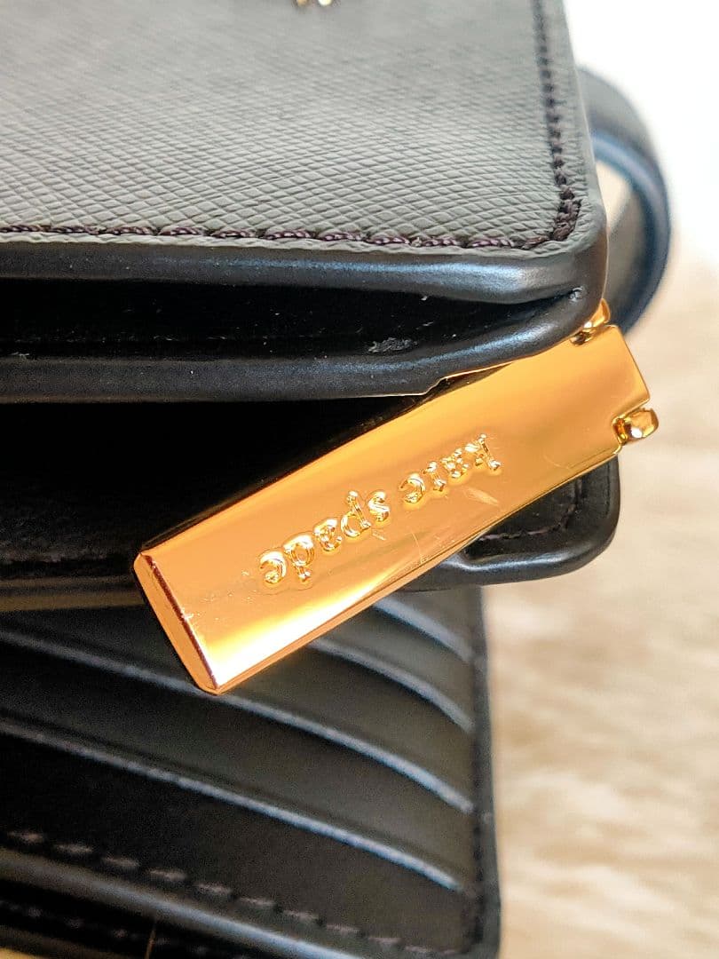 新品未使用 kate spade マディソン 二つ折り財布 L字ジップ ブラック