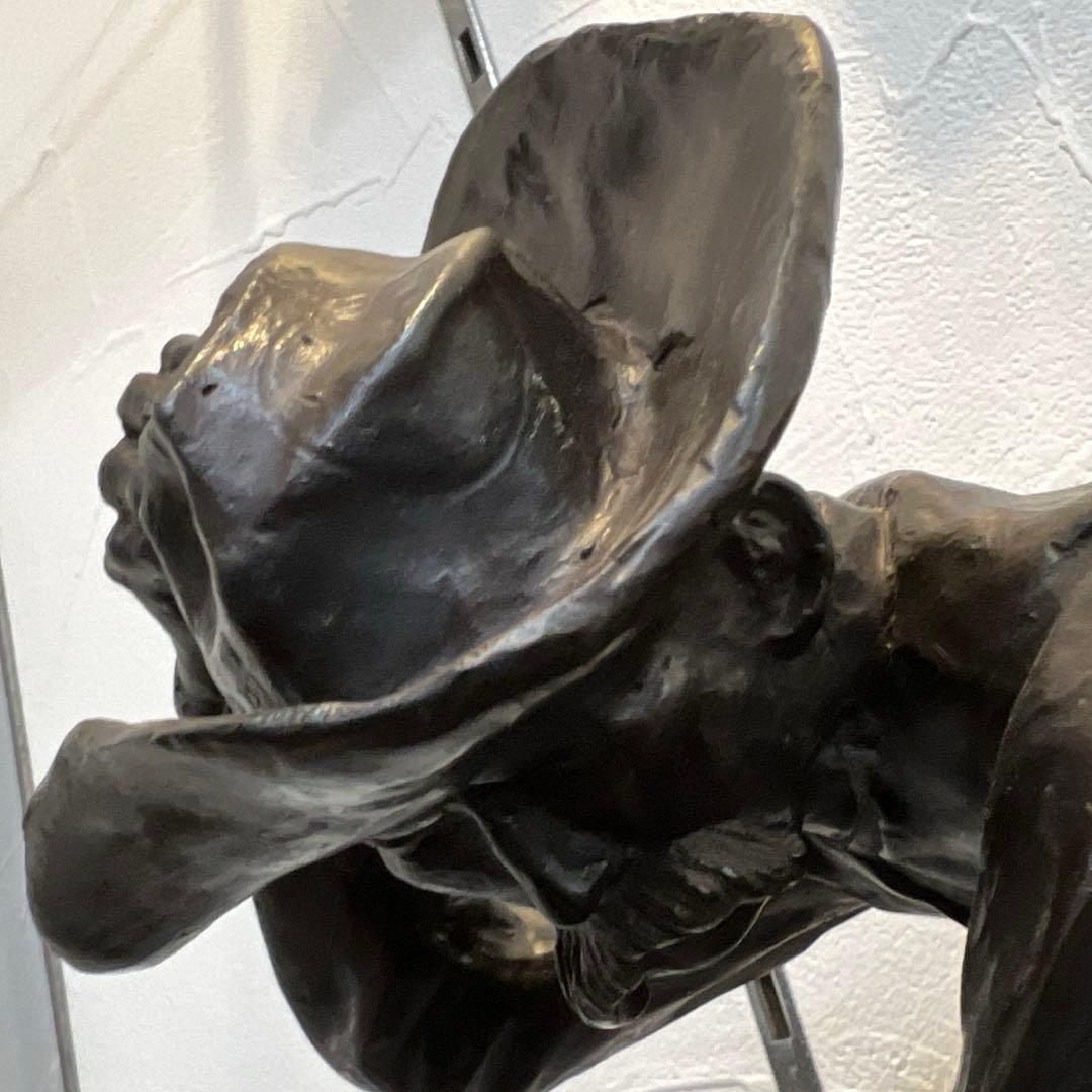 フランス　在銘　ブロンズ　ロデオ　32.2kg 高さ59㎝東な8-0106☆1F