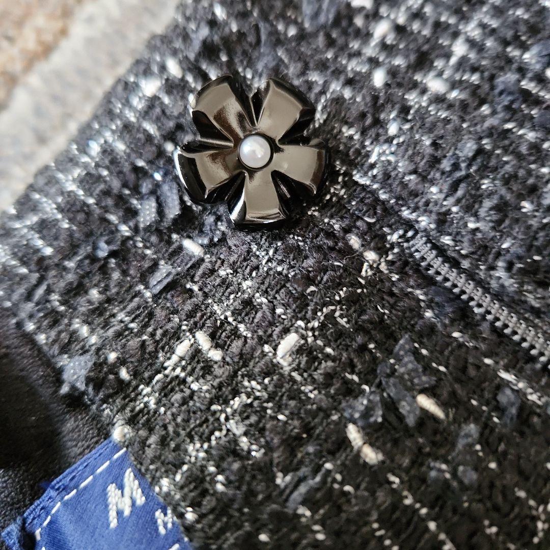 新品M'S GRACY ツイードガウチ ョパンツ ブラック系サイズ38