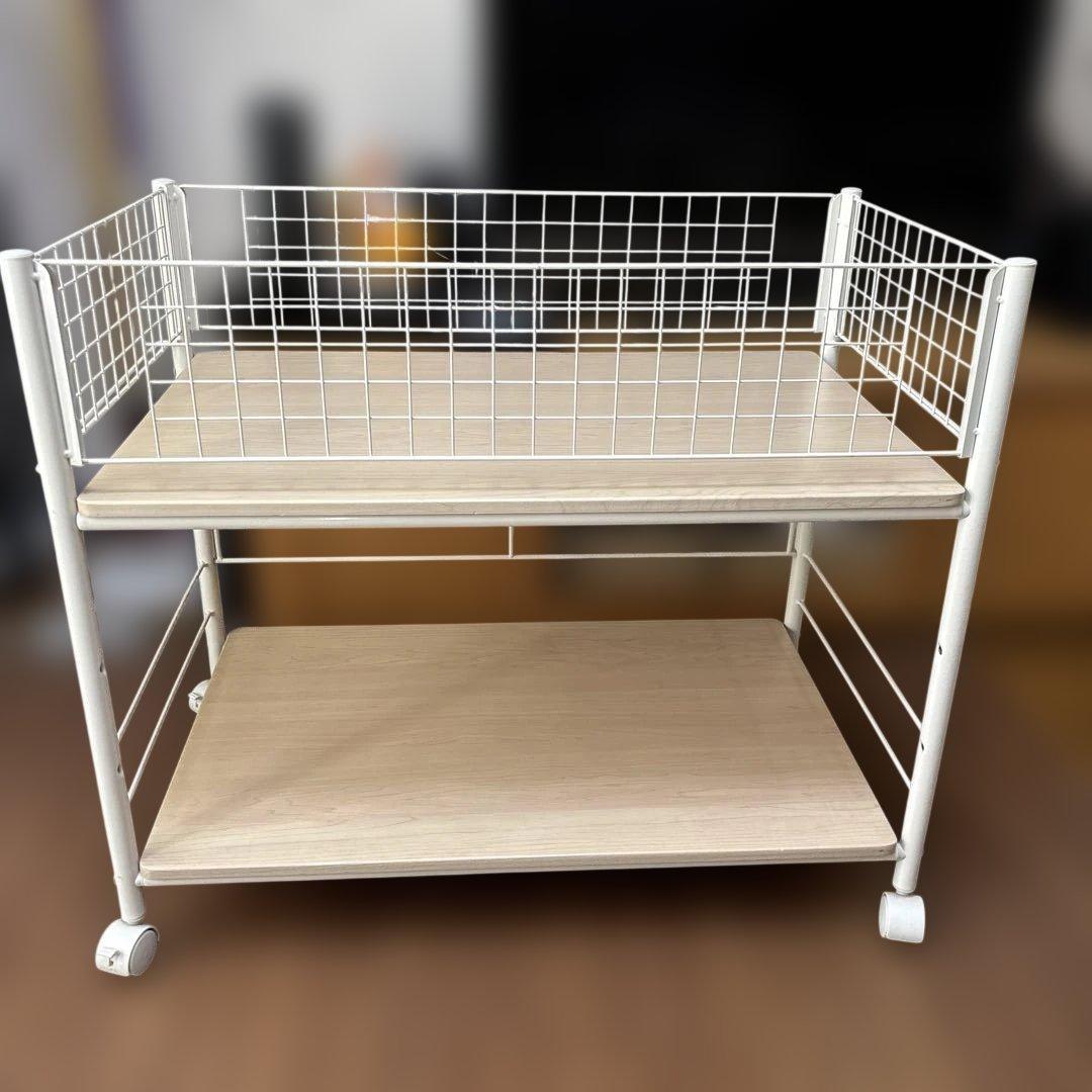 山善押入れ収納ラック ストッパー付き 2個セットOSR-7544WH/WH