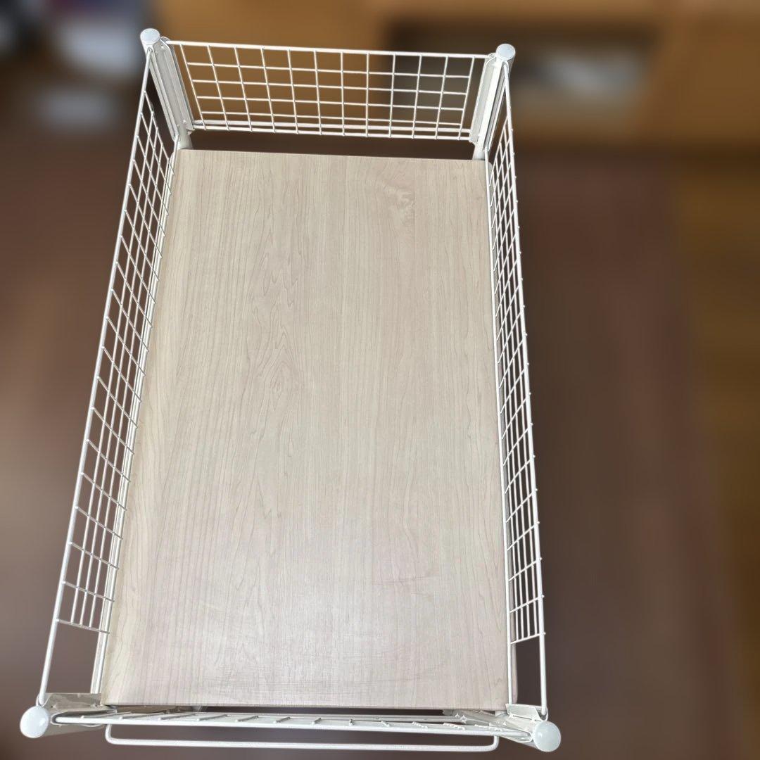 山善押入れ収納ラック ストッパー付き 2個セットOSR-7544WH/WH