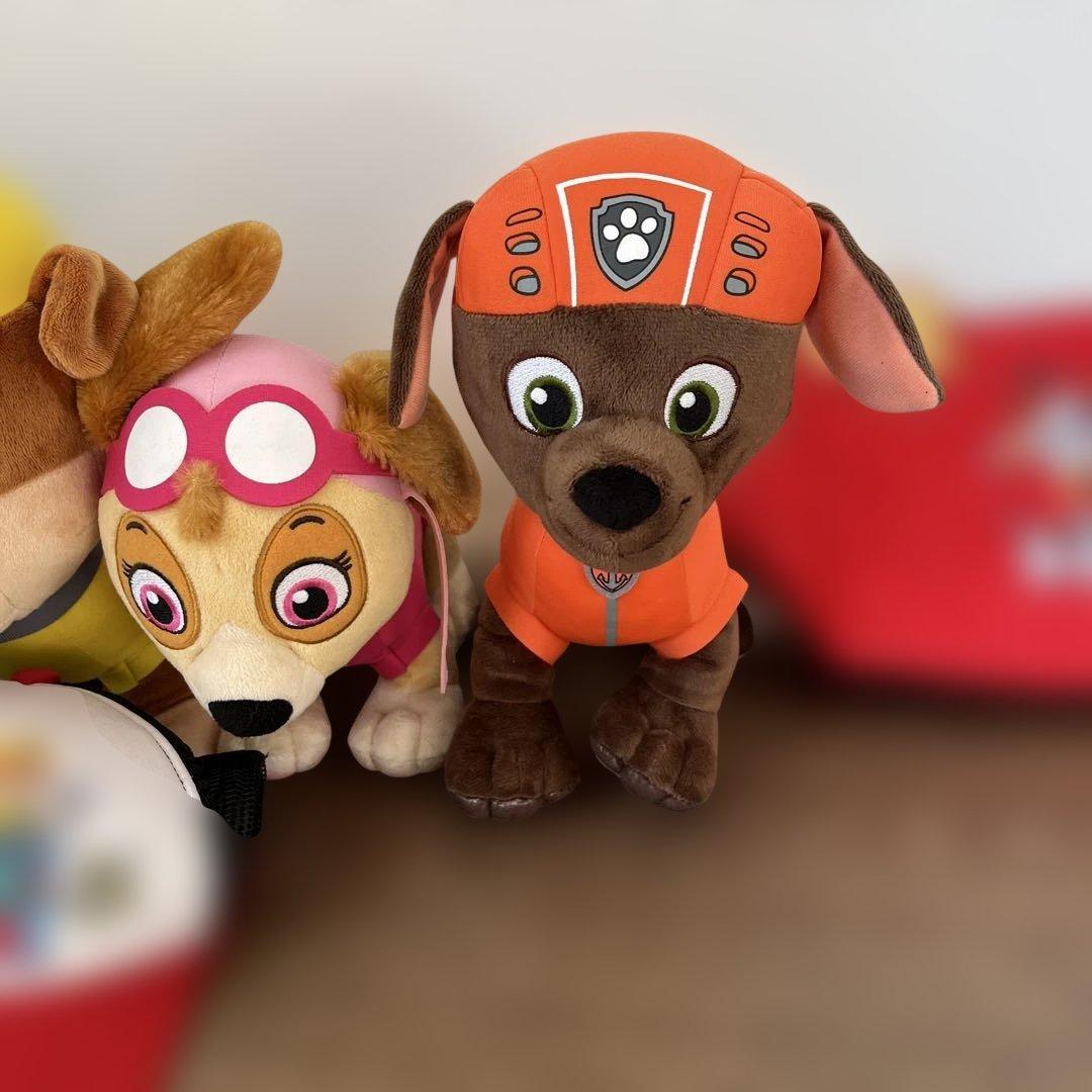パウ・パトロール ぬいぐるみ 6体セット、キャップ、ティッシュケース