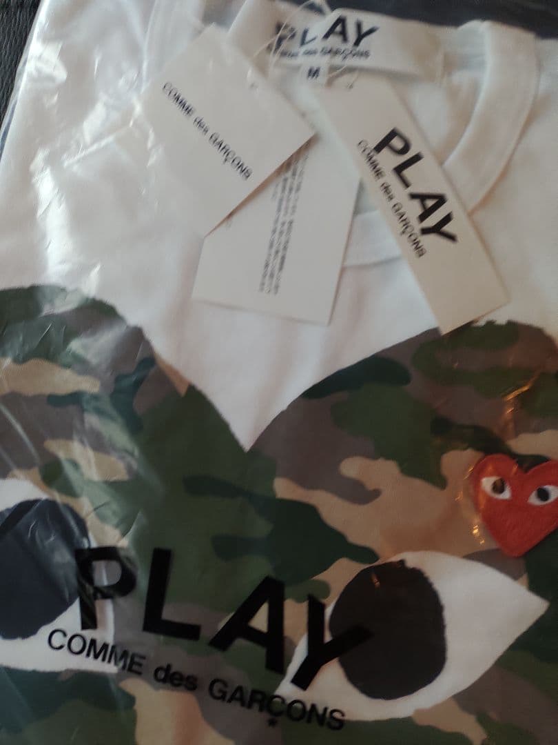 М正規品　PLAY COMME des GARÇONS 迷彩柄Tシャツ М
