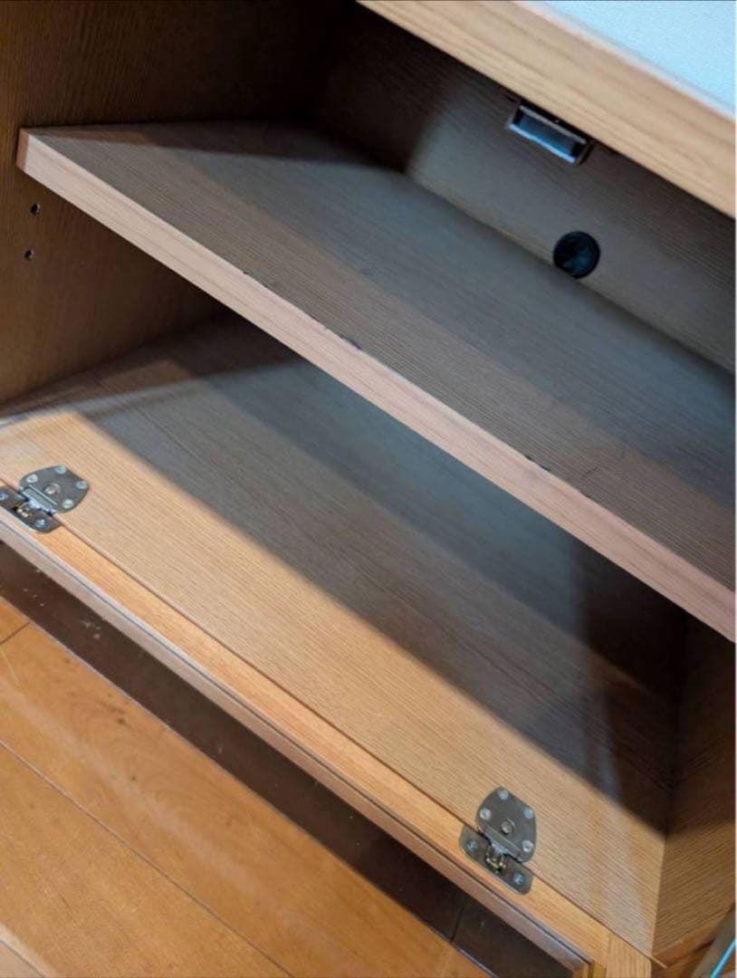 ■送料込■無印良品 木製テレビボード オーク材 棚 収納 木製家具 TV台