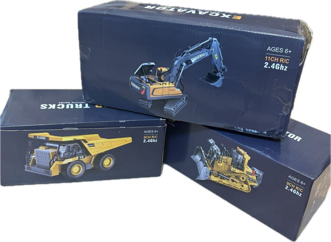 はたらく車　重機ラジコン3点セット