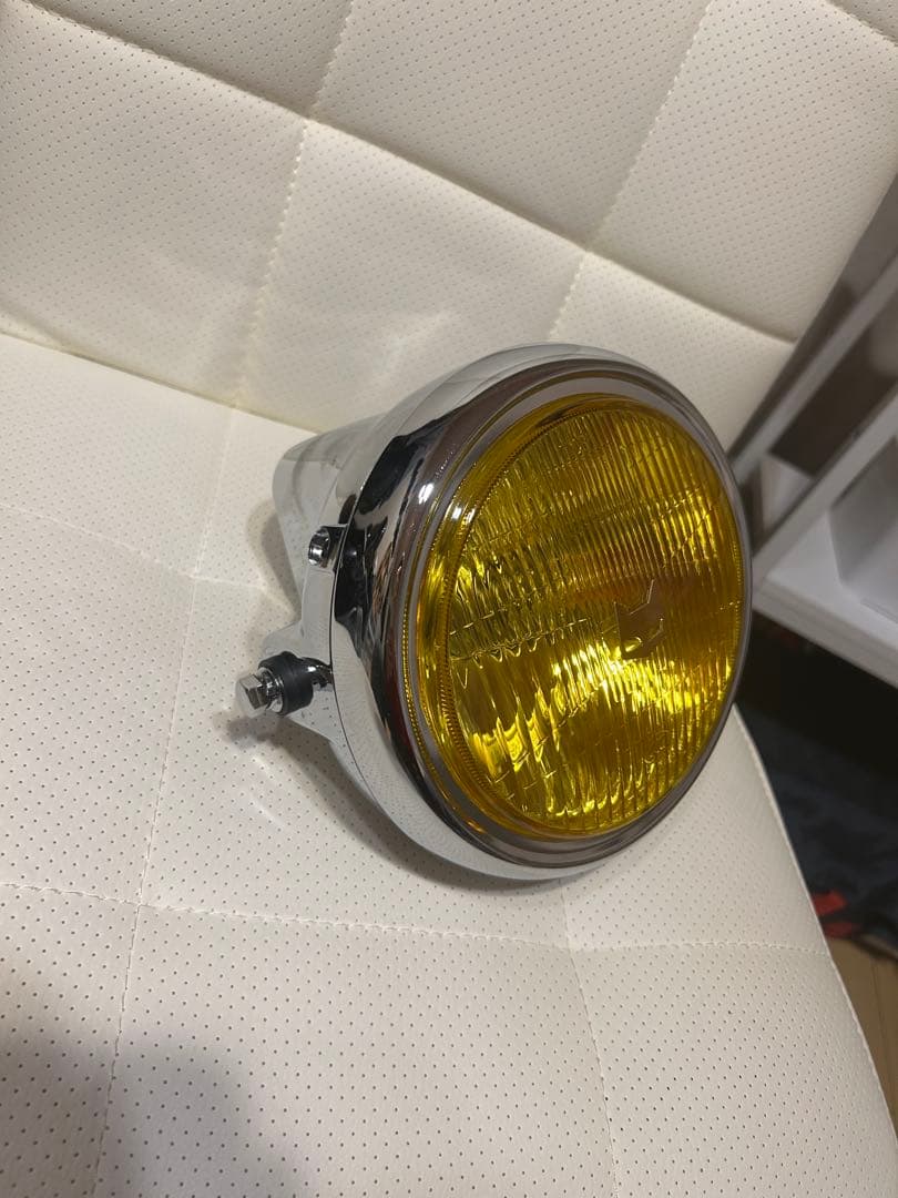 マ−シャルタイプ180パイヘッドライトイエローレンズメッキケ−ス