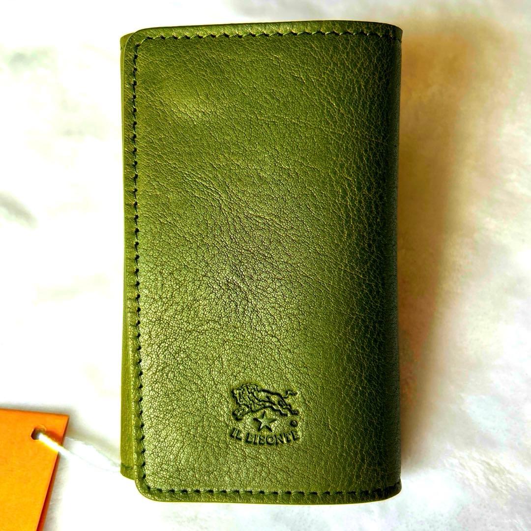 新品未使用 イルビゾンテ レザー キーケース モスグリーン 6フック