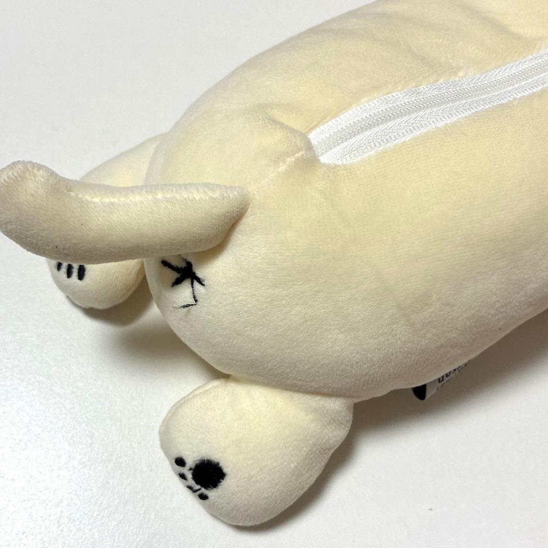 猫型ペンケース クリーム色　アニマルレッスン　ぬいぐるみ　ペンケース　筆箱　廃番