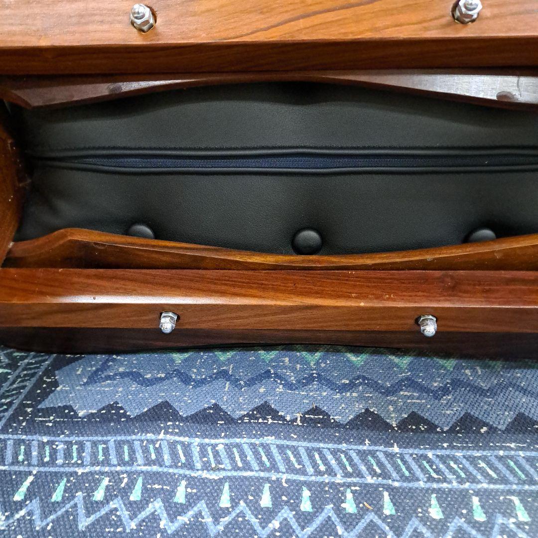 ♡アンティーク　象嵌 　金彩 オットマン チェア スツール 鞍型 黒♡