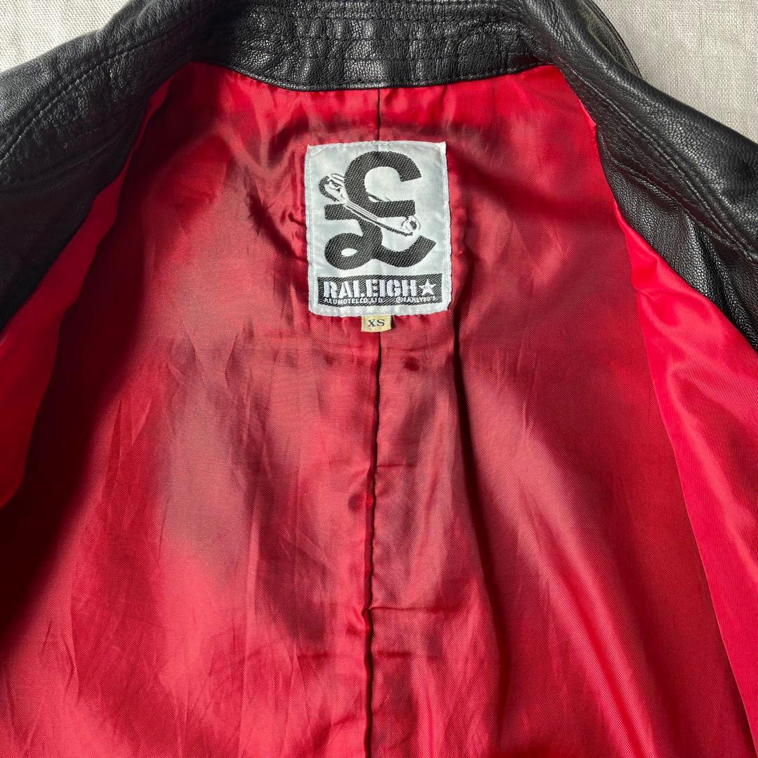 RALEIGH マックショウ 革ジャン レザージャケット ブラック ゴールド