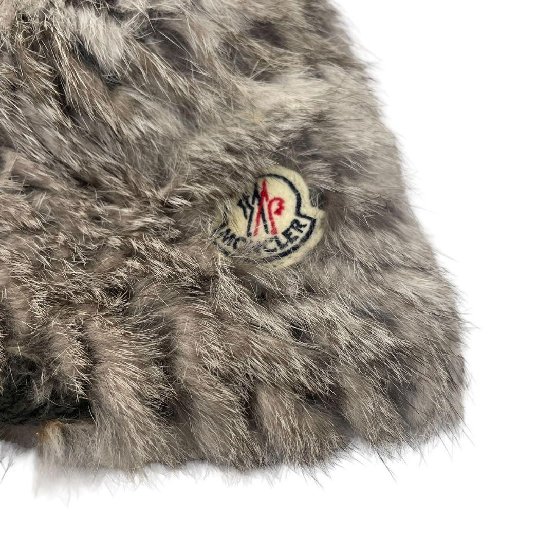 極美品 MONCLER モンクレール ニット帽 ラビットファー レディース