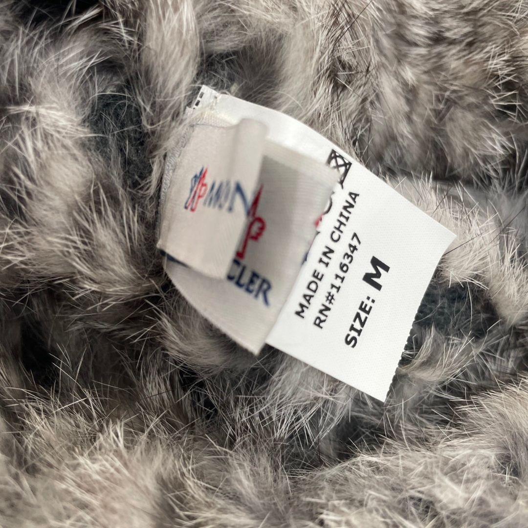 極美品 MONCLER モンクレール ニット帽 ラビットファー レディース