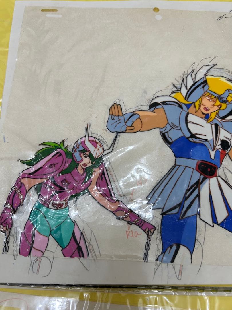 聖闘士星矢　アニメ　セル画　キグナス氷河　アンドロメダ瞬　80年代