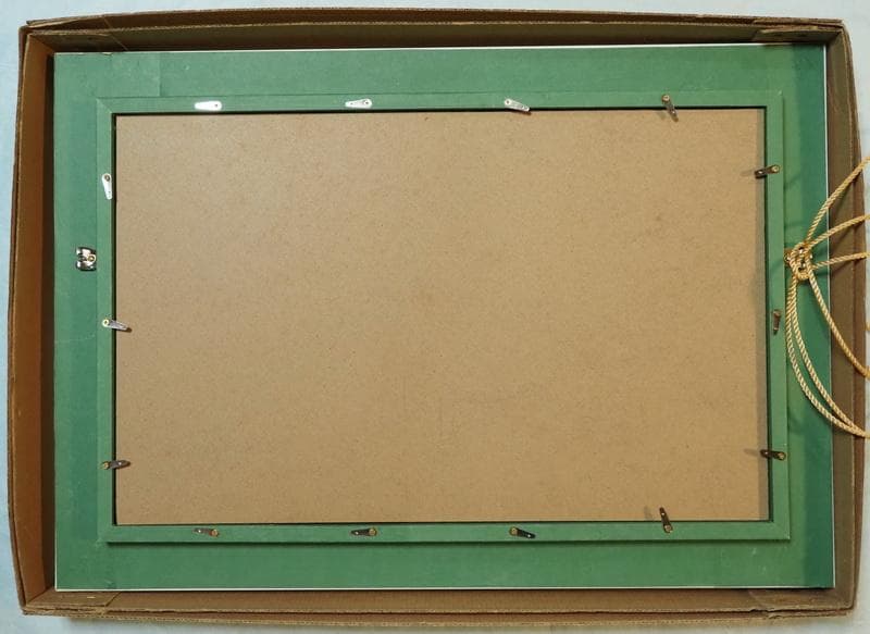 絵画 風景　　片岡球子　 【　松竹梅富士　】手描き　額付き M10