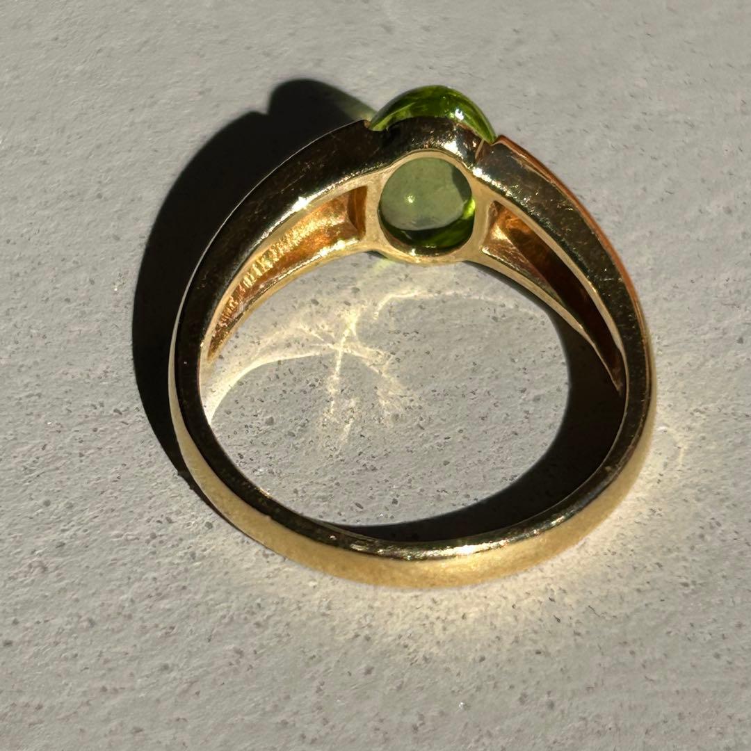 た*だ様 k18 ゴールド　ペリドットリング 11号　　ジュエリーマキ