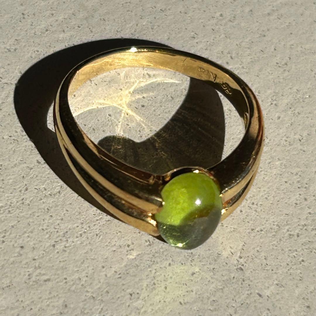 た*だ様 k18 ゴールド　ペリドットリング 11号　　ジュエリーマキ