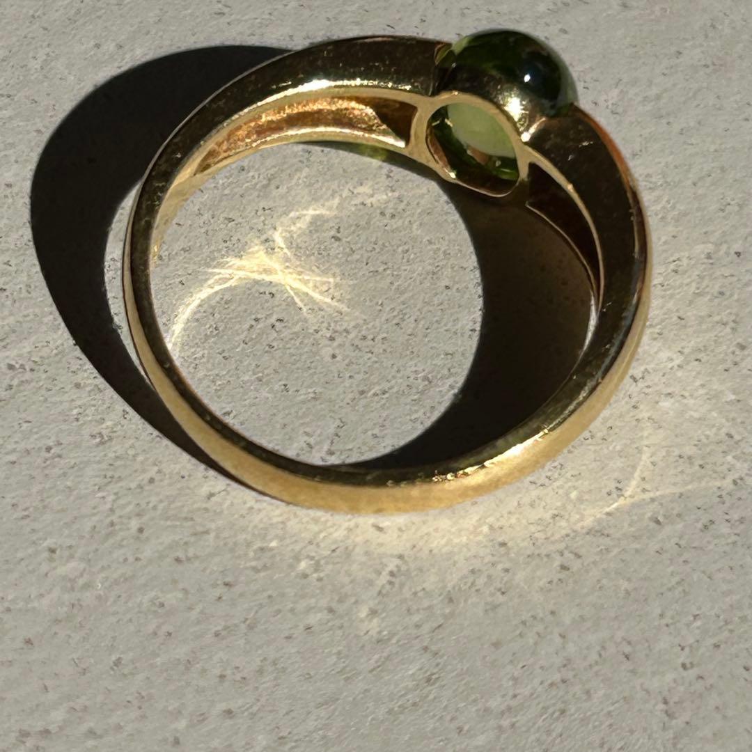 た*だ様 k18 ゴールド　ペリドットリング 11号　　ジュエリーマキ