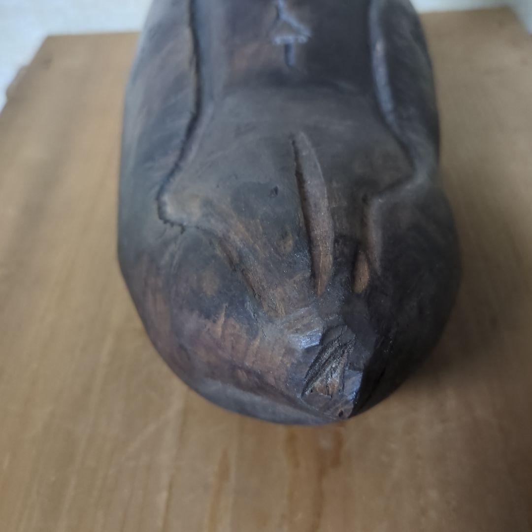 李朝　中期木雁　デコイ　彫刻　キロギ　朝鮮古美術