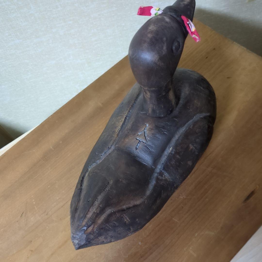 李朝　中期木雁　デコイ　彫刻　キロギ　朝鮮古美術