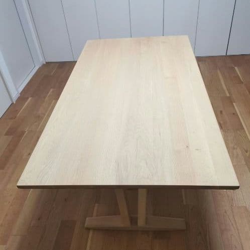 カリモク ダイニングテーブル 1650X900mm天然木2本脚