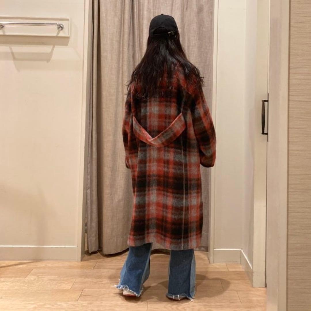 BEAMS BOY / スライバー タータンチェック　オレンジ