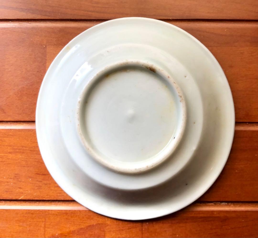 赤 海老小皿　蝦豆皿 4枚　色絵 絵付 印文 絵皿　骨董　伊万里 古伊万里 台湾