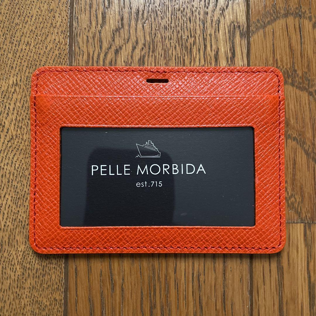 ペッレモルビダ IDケース オレンジ