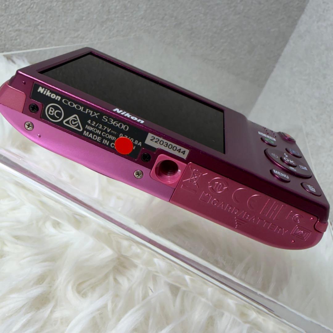 【極美品】Nikon ニコン COOLPIX S3600 ピンク 付属品多数