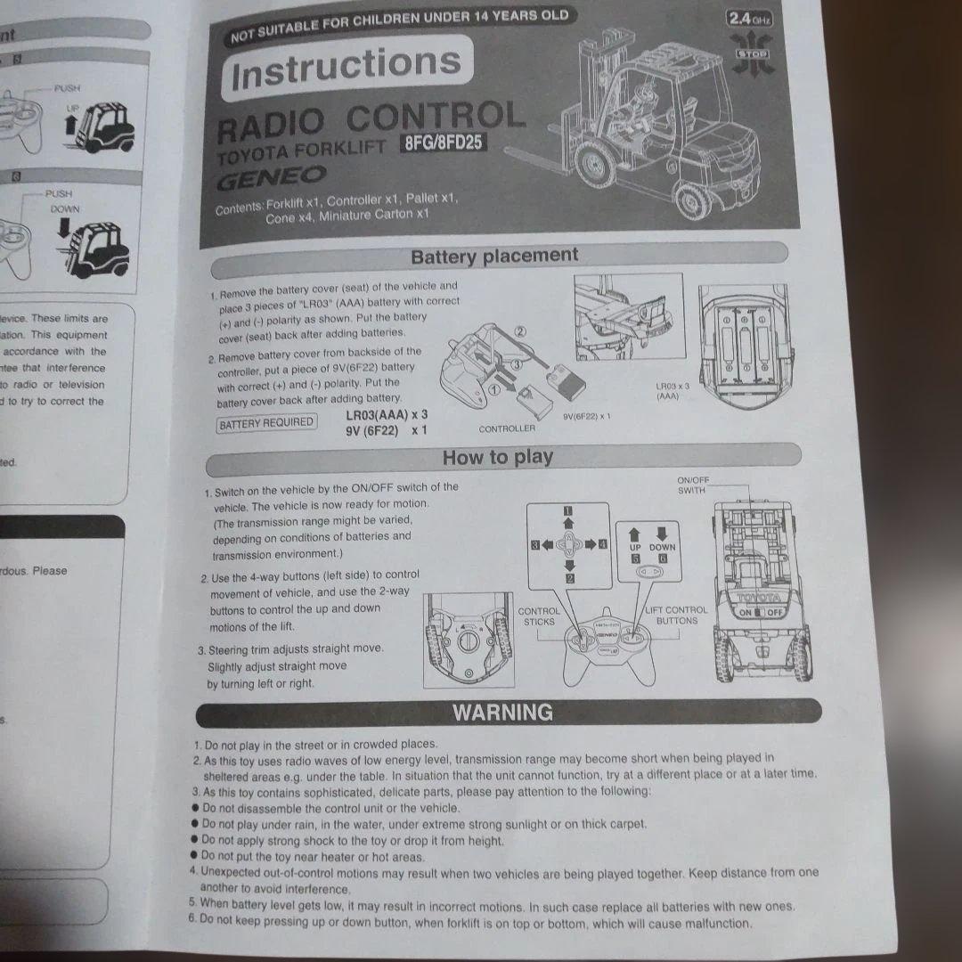 トヨタ ラジコンフォークリフト 8FG/8FD25