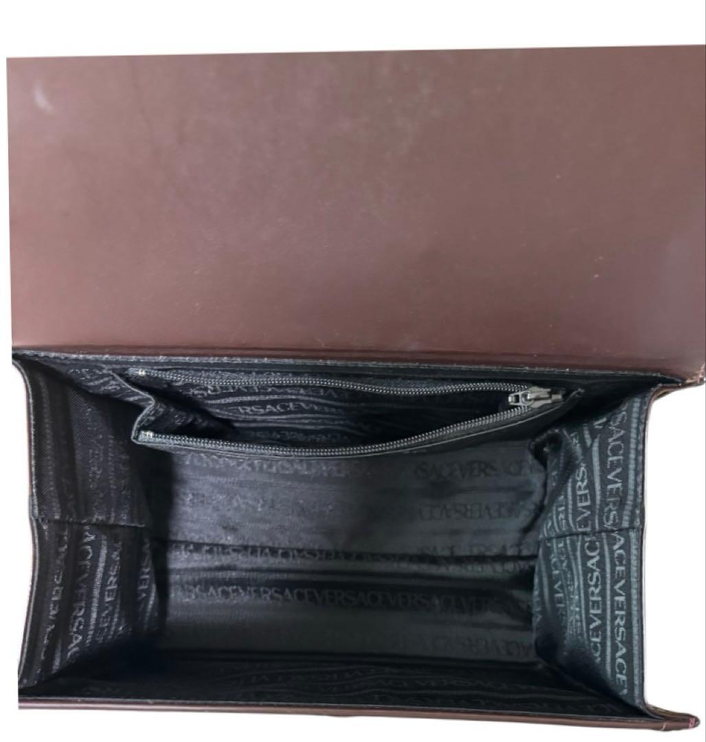 【VERSACE ヴェルサーチ】極希少品！ハンドバッグ サンバーストロゴ 美品！