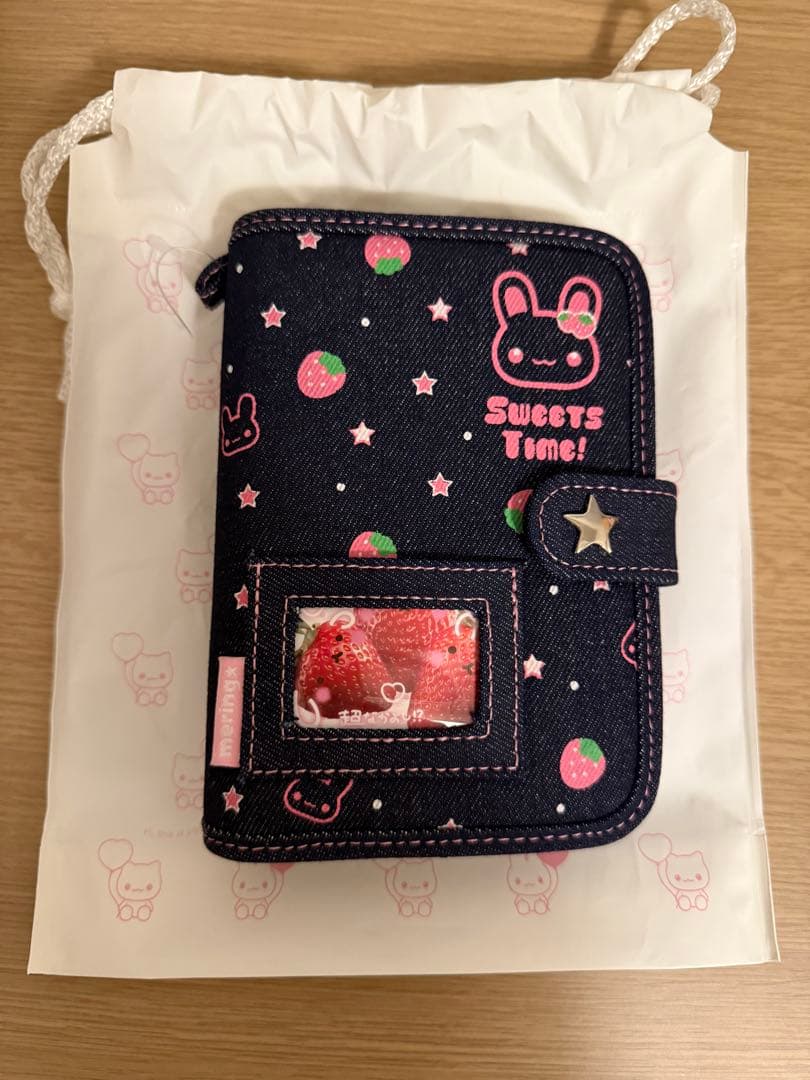 MERING メリング　シール帳　ストロベリーデニムバインダー