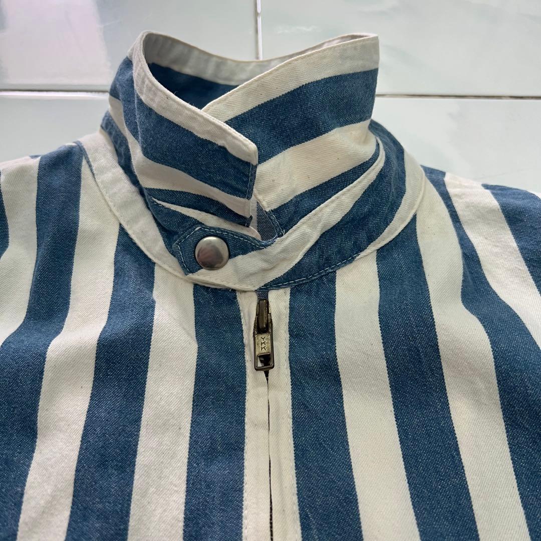 90s S スイングトップ チンスト ラルフ　縦ストライプ　シンガポール製