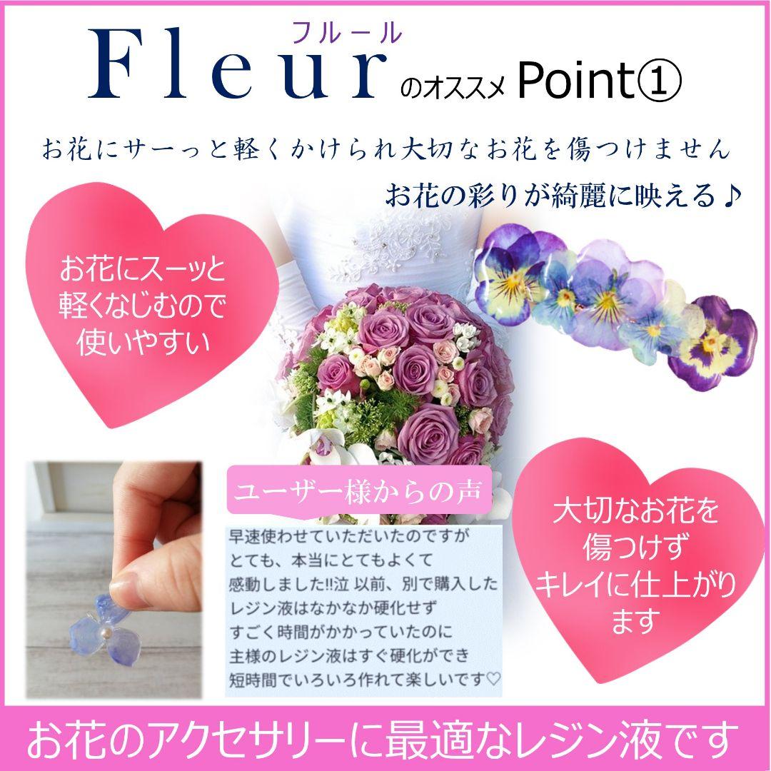 ままちゃんレジン液 フルール50本、コーティング剤付き✩.*˚