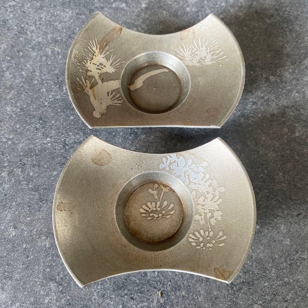 道八　玉露用　煎茶器　急須　湯冷し　煎茶椀　茶托　錫　盃