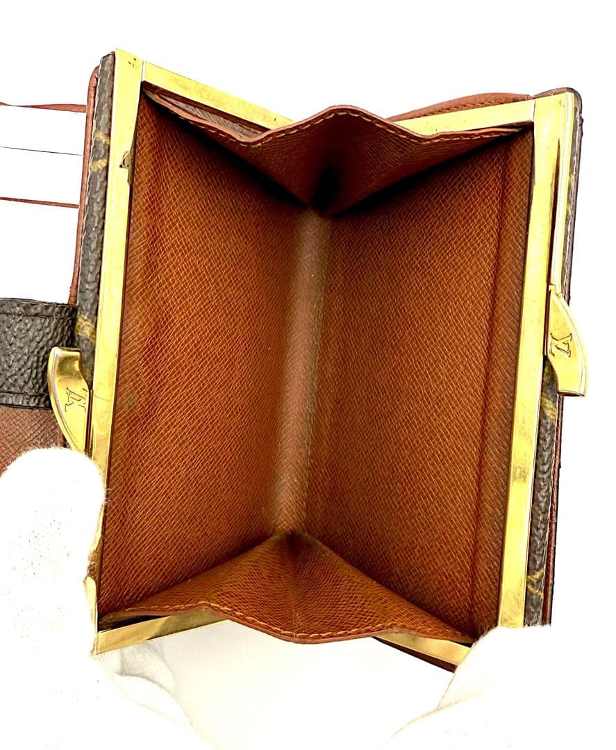 ルイヴィトン ヴィエノワ モノグラム がま口 二つ折り財布