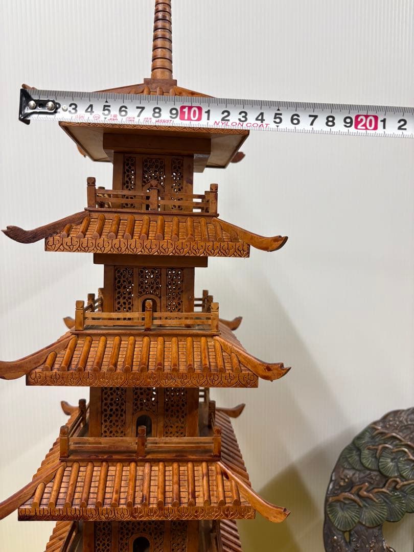 昭和レトロ五重の塔置物（木製）✨【新春お宝雑貨市】✨
