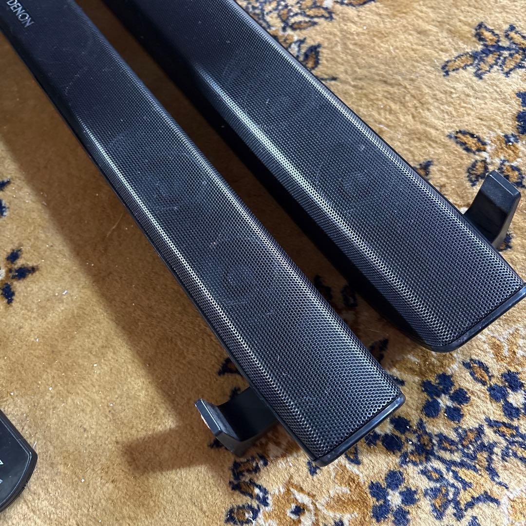 DENON DHT-S313 2組セット稼働品　サウンドバー リモコン1個
