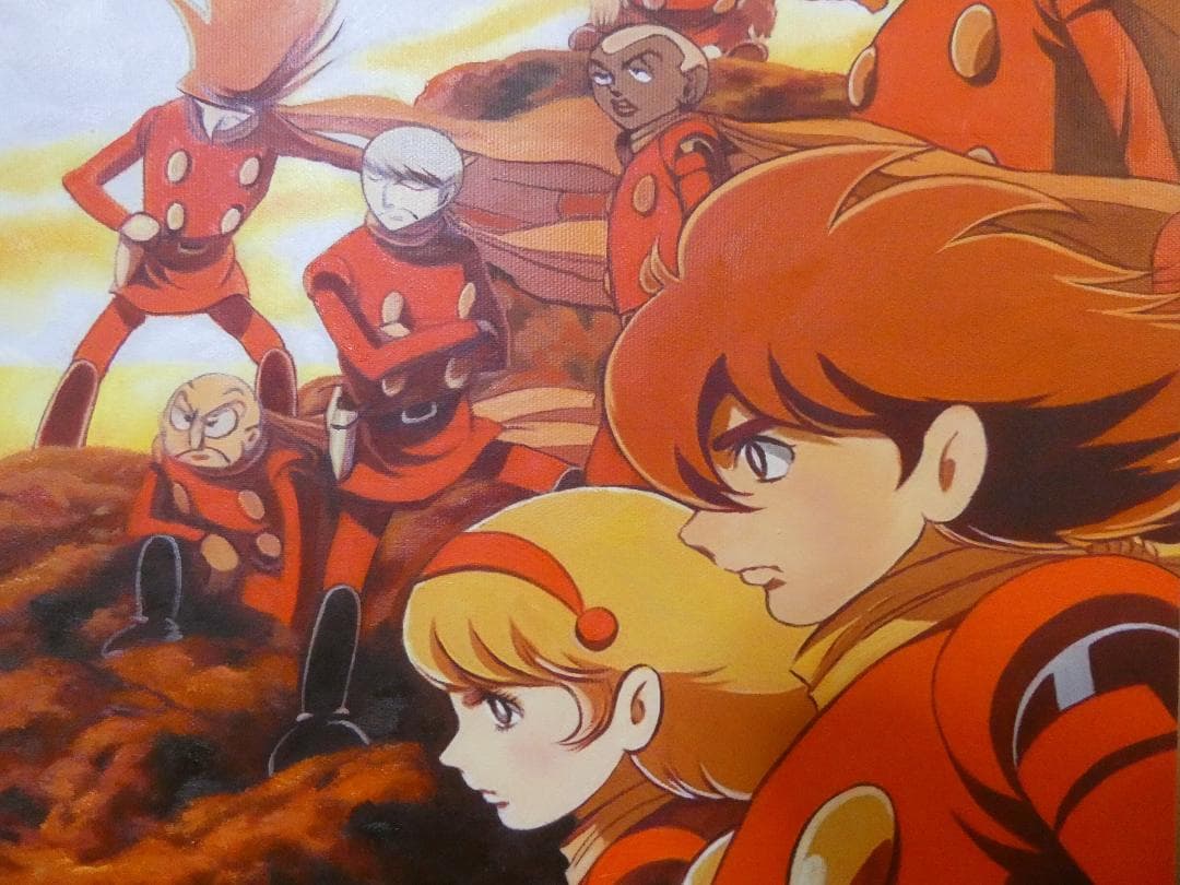 絵画　石ノ森章太郎「人物」 サイン F8サイズ額装済み 肉筆手描き