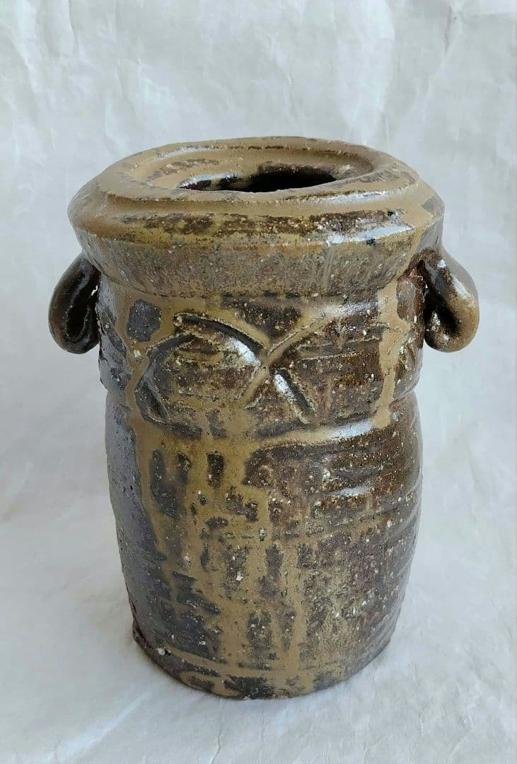 備前耳付花入 未使用 新品同様