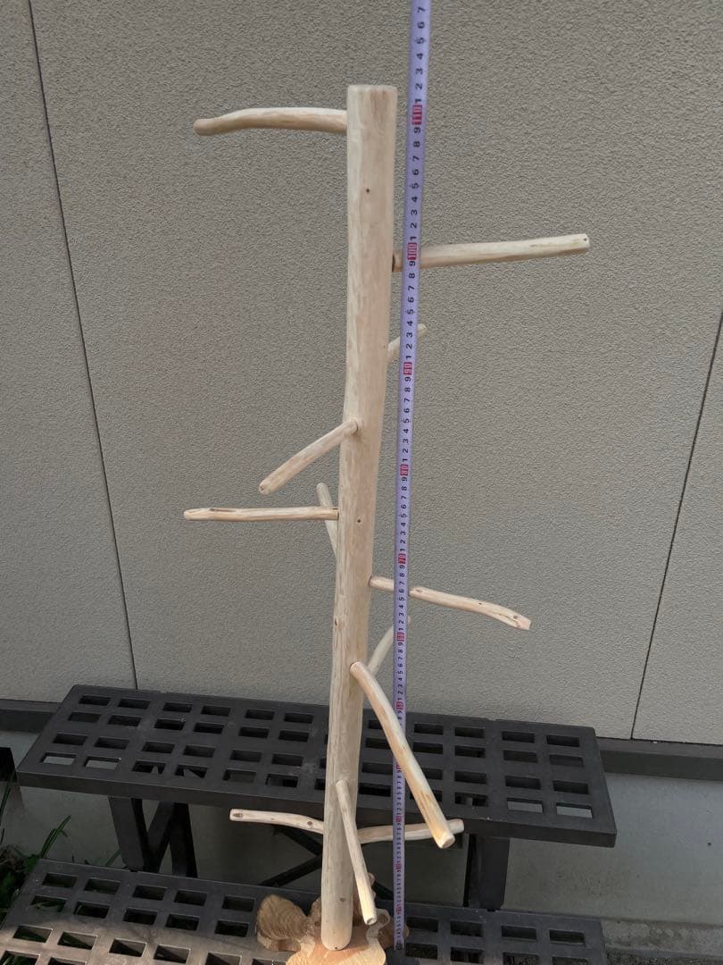 国産ヒノキ　鳥用止まり木　大型スタンド　約112センチ　小型インコ　中型インコ用