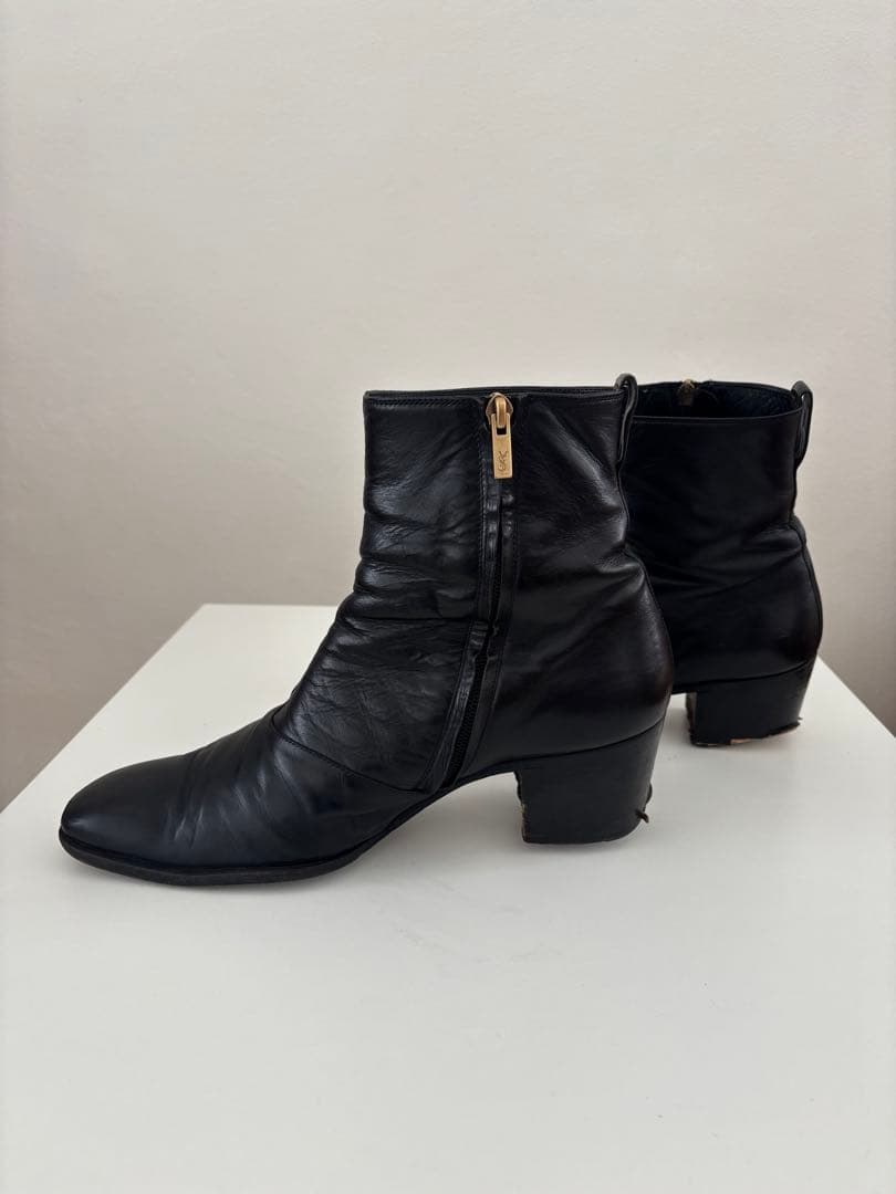 靴 Yves Saint Laurent JONNY65 ZIP BOOTS