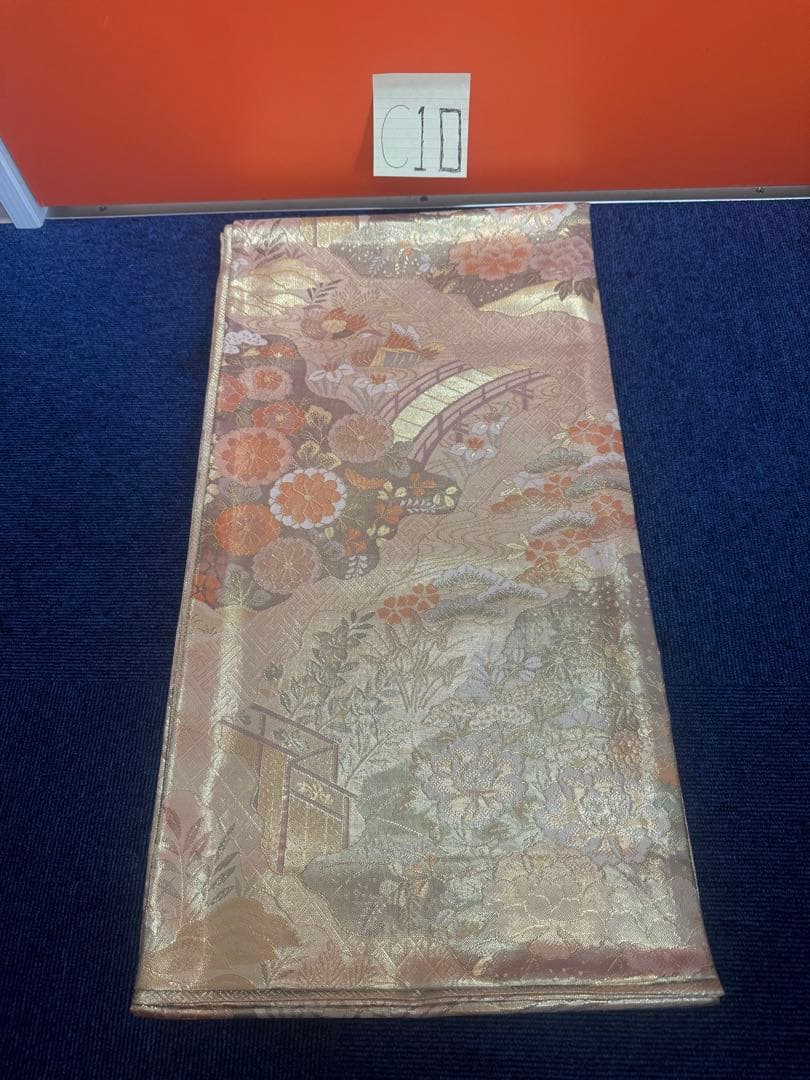 2689袋帯 古代彫金紋 西陣織 金糸　高級上質上品　約440cm 未使用