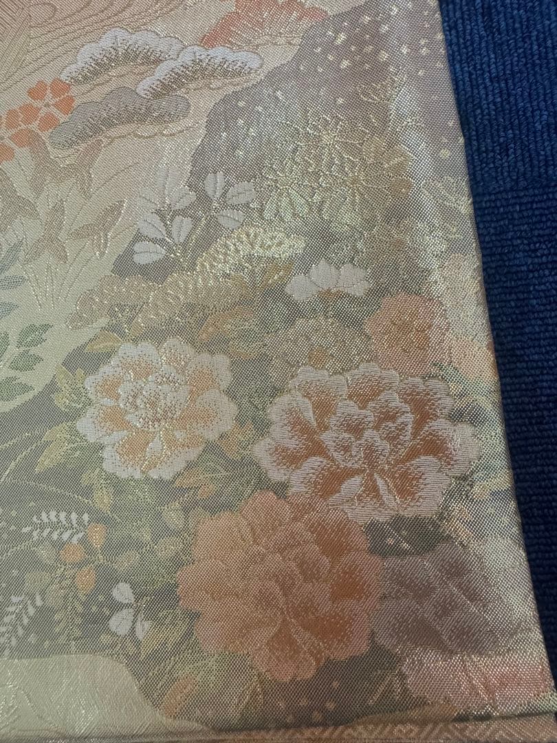 2689袋帯 古代彫金紋 西陣織 金糸　高級上質上品　約440cm 未使用