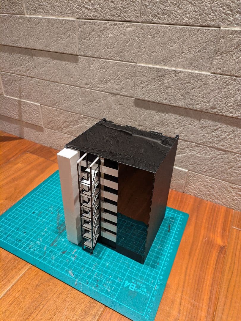 Nゲージ　自作ストラクチャー　テラスマンション