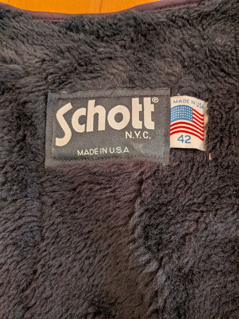 マ*ー様 Schott ブラックレザーシングルライダースジャケット