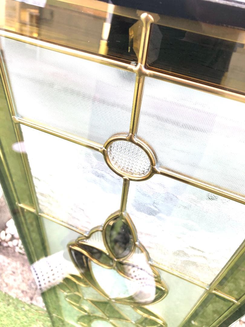 大型 ステンドグラスパネル 三重構造 高性能 リフォーム 窓 飾壁 玄関 DIY